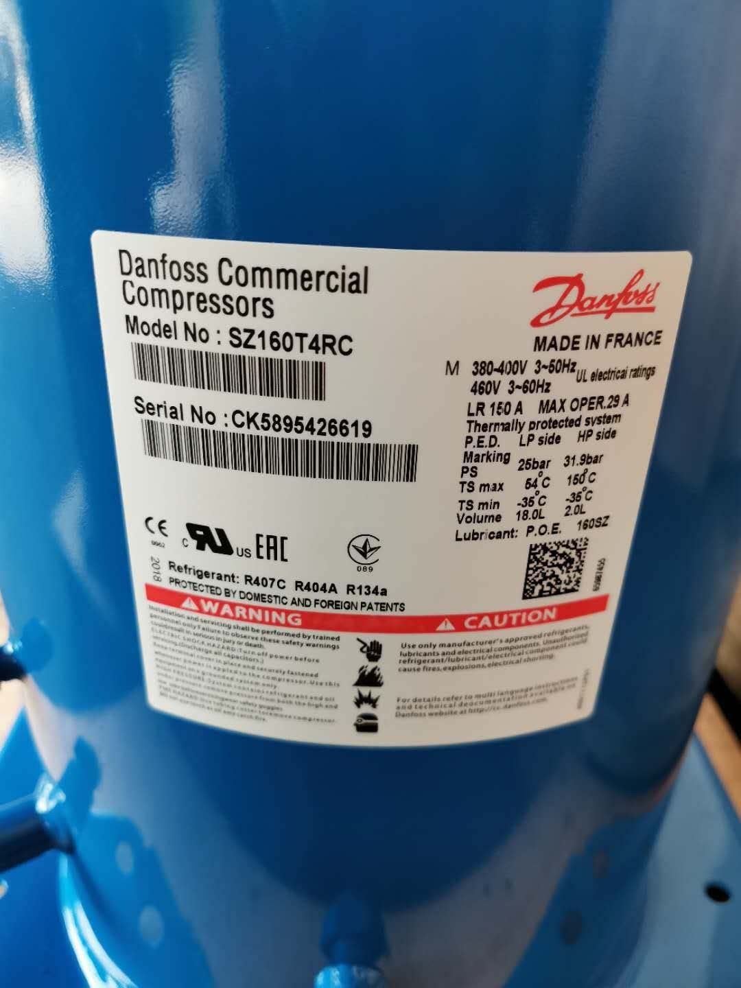 SZ160T4RC Danfoss Refrigeration Compressor